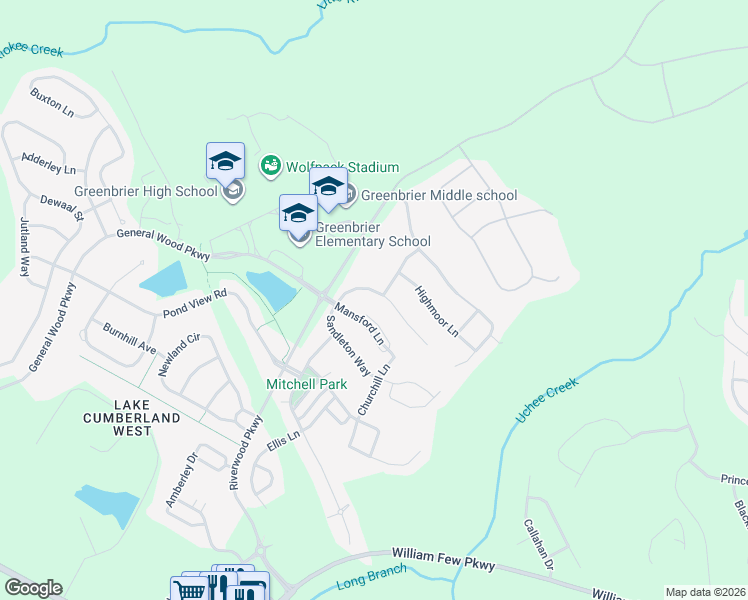map of restaurants, bars, coffee shops, grocery stores, and more near 1003 Mansford Lane in Evans