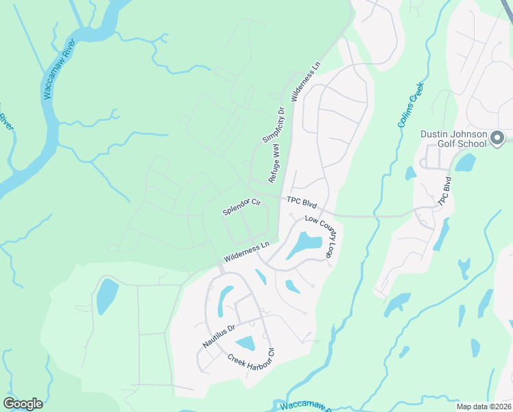 map of restaurants, bars, coffee shops, grocery stores, and more near 312 Splendor Circle in Murrells Inlet