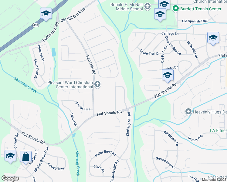 map of restaurants, bars, coffee shops, grocery stores, and more near 6245 Beaver Creek Trail in College Park