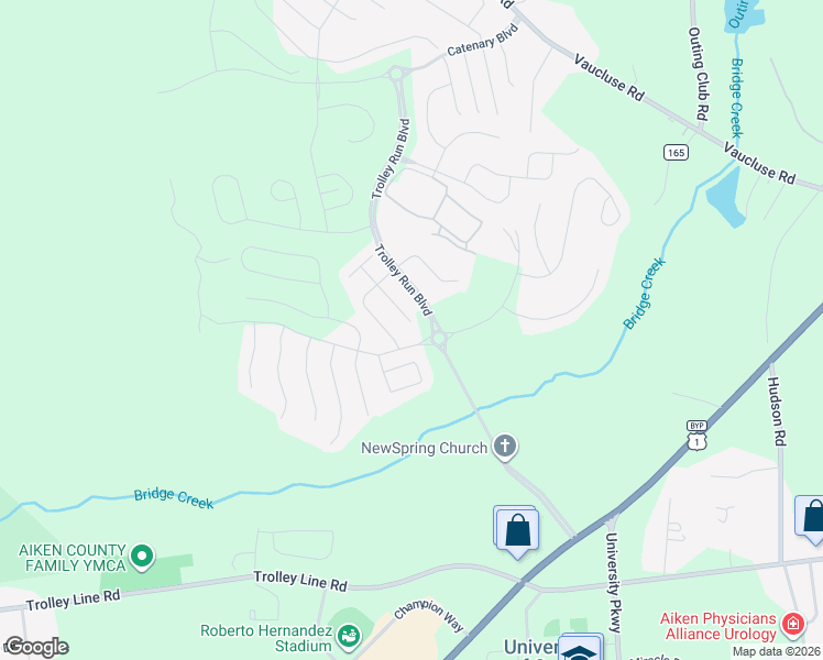 map of restaurants, bars, coffee shops, grocery stores, and more near 431 Strutter Trail in Aiken