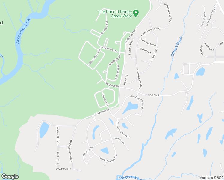 map of restaurants, bars, coffee shops, grocery stores, and more near Splendor Circle in Murrells Inlet