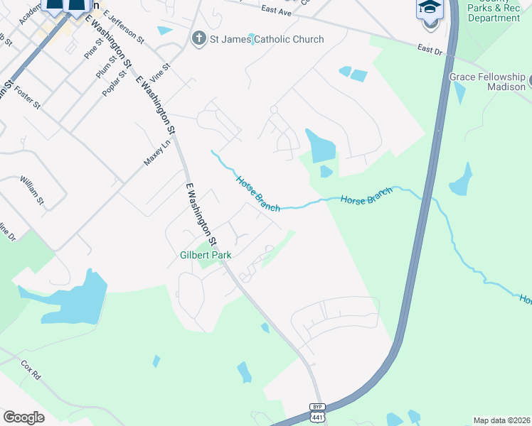 map of restaurants, bars, coffee shops, grocery stores, and more near 1041 Overlook Drive in Madison