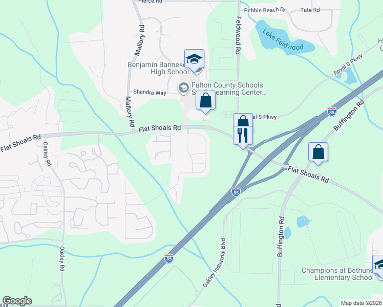 map of restaurants, bars, coffee shops, grocery stores, and more near 6252 Shenfield Lane in Union City