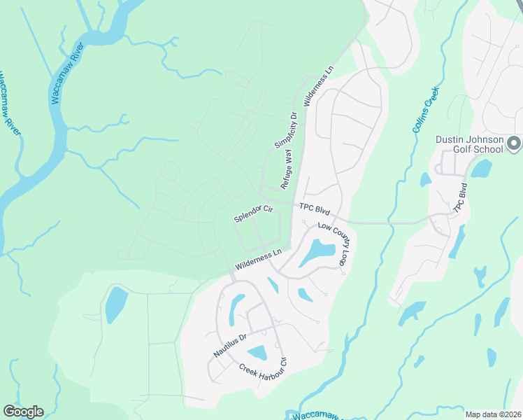map of restaurants, bars, coffee shops, grocery stores, and more near 312 Splendor Circle in Murrells Inlet