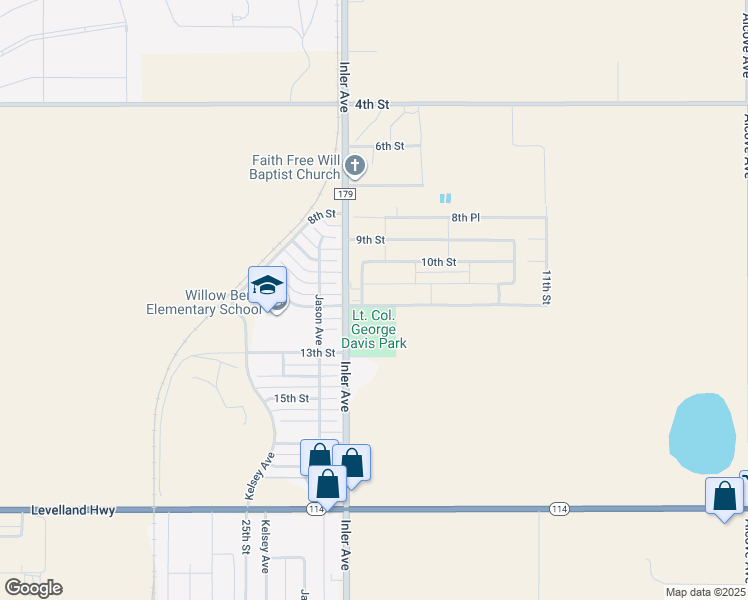 map of restaurants, bars, coffee shops, grocery stores, and more near 8524 11th Street in Lubbock