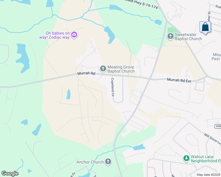 map of restaurants, bars, coffee shops, grocery stores, and more near 25 Copeland Circle in Edgefield