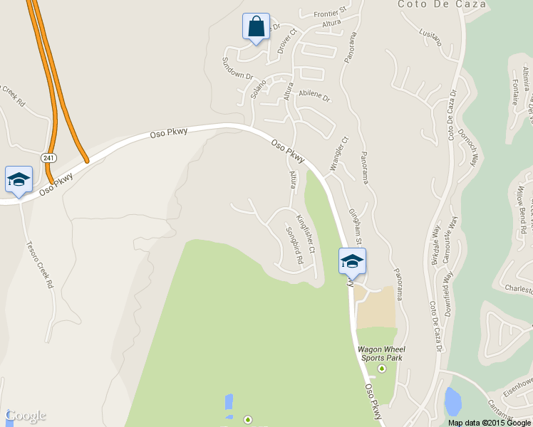 map of restaurants, bars, coffee shops, grocery stores, and more near 4 Kingfisher Ct in Trabuco Canyon