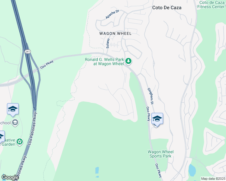 map of restaurants, bars, coffee shops, grocery stores, and more near 4 Kingfisher Court in Trabuco Canyon
