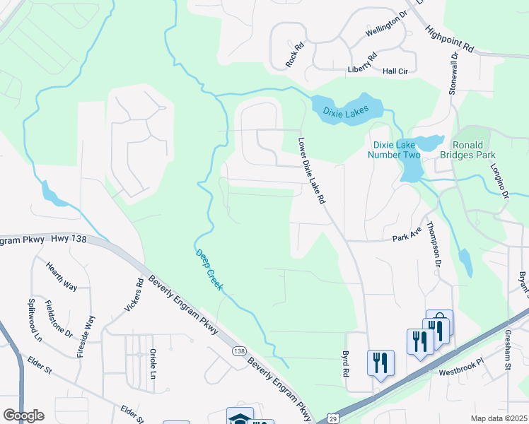 map of restaurants, bars, coffee shops, grocery stores, and more near Manor Hill Drive in Union City