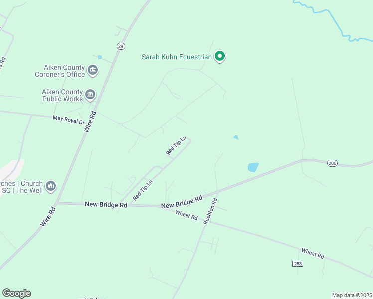 map of restaurants, bars, coffee shops, grocery stores, and more near 488 Red Tip Lane in Aiken