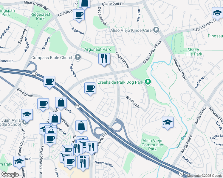 map of restaurants, bars, coffee shops, grocery stores, and more near in Laguna Beach