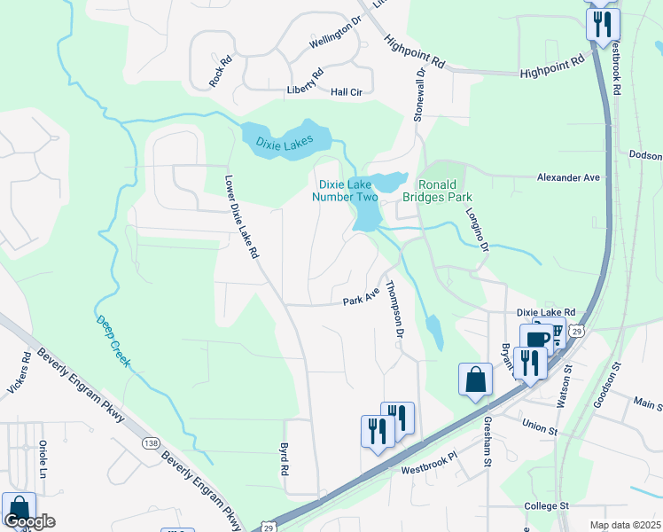 map of restaurants, bars, coffee shops, grocery stores, and more near Simpson Avenue in Union City