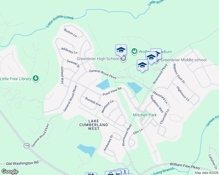 map of restaurants, bars, coffee shops, grocery stores, and more near 131 Pond View Road in Evans
