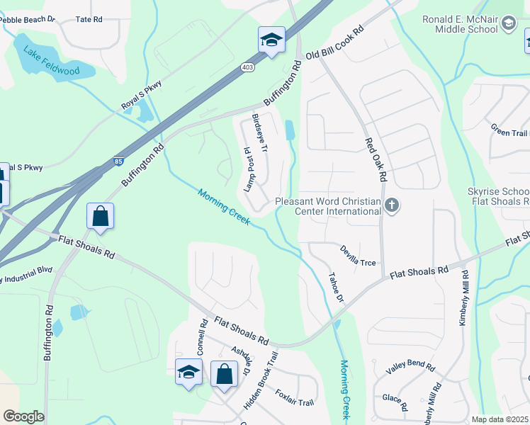 map of restaurants, bars, coffee shops, grocery stores, and more near 6255 Lamp Post Place in College Park