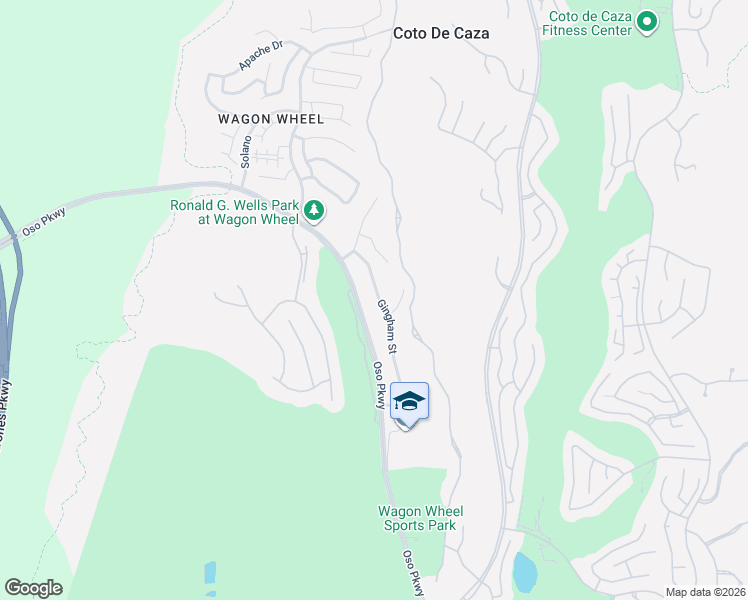 map of restaurants, bars, coffee shops, grocery stores, and more near 25 Gingham Street in Coto de Caza