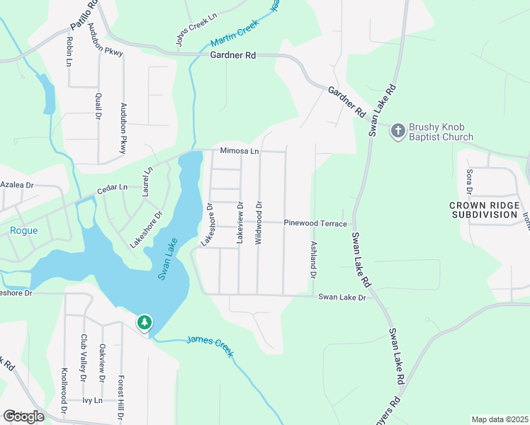 map of restaurants, bars, coffee shops, grocery stores, and more near 205 Wildwood Drive in Stockbridge