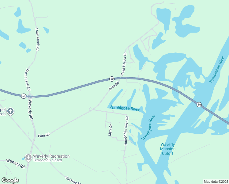 map of restaurants, bars, coffee shops, grocery stores, and more near Pate Road in West Point