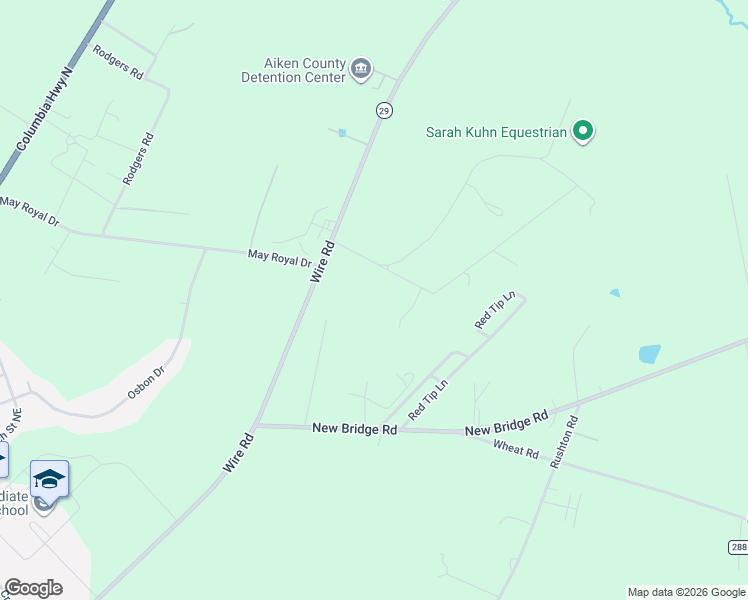 map of restaurants, bars, coffee shops, grocery stores, and more near 488 Red Tip Lane in Aiken
