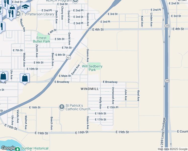 map of restaurants, bars, coffee shops, grocery stores, and more near 3315 East Broadway in Lubbock