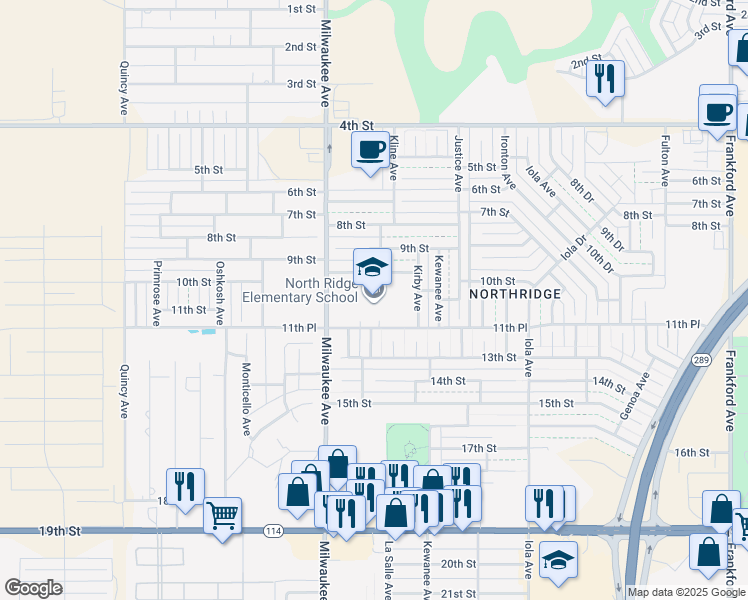 map of restaurants, bars, coffee shops, grocery stores, and more near 6302 11th Place in Lubbock