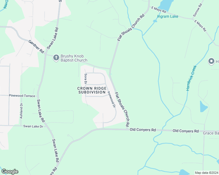 map of restaurants, bars, coffee shops, grocery stores, and more near 245 Ironwood Drive in Stockbridge