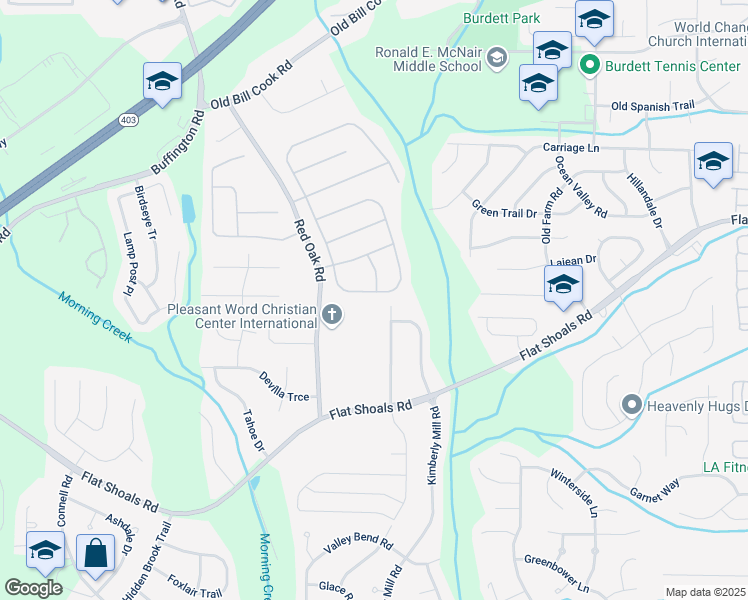 map of restaurants, bars, coffee shops, grocery stores, and more near 3060 Elmwood Court in College Park