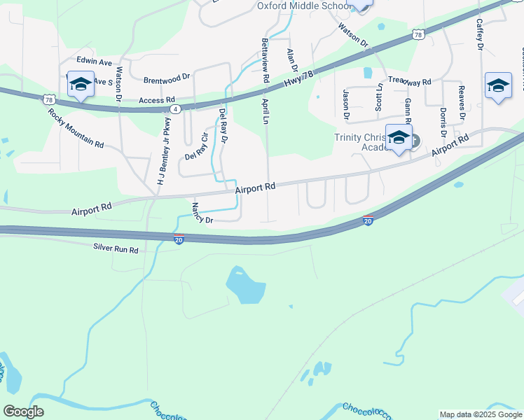 map of restaurants, bars, coffee shops, grocery stores, and more near 82 Robertson Lane in Oxford
