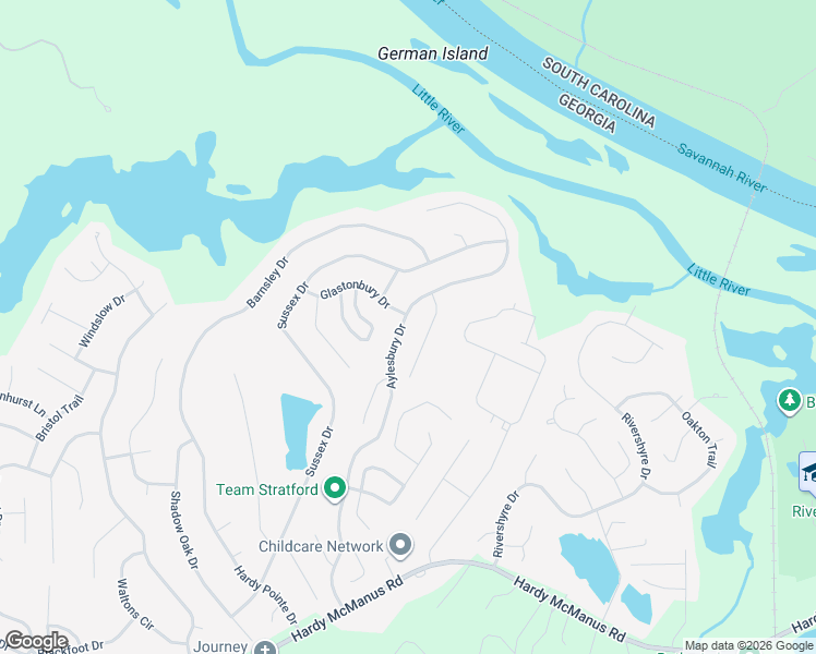 map of restaurants, bars, coffee shops, grocery stores, and more near 1390 Aylesbury Drive in Evans