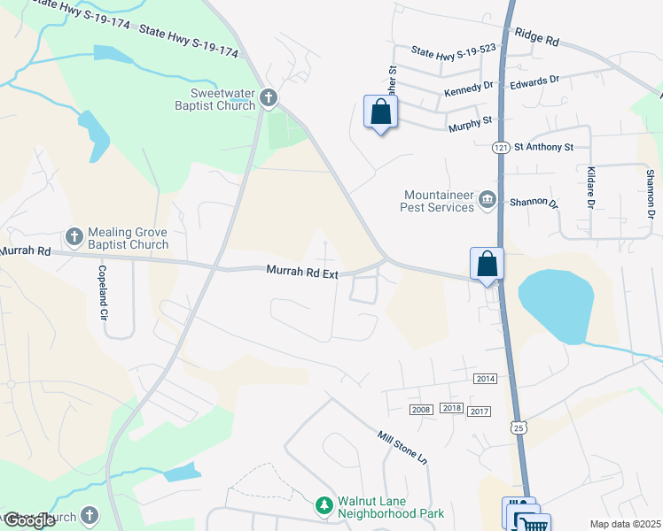 map of restaurants, bars, coffee shops, grocery stores, and more near 10 Murrah Road Extension in North Augusta