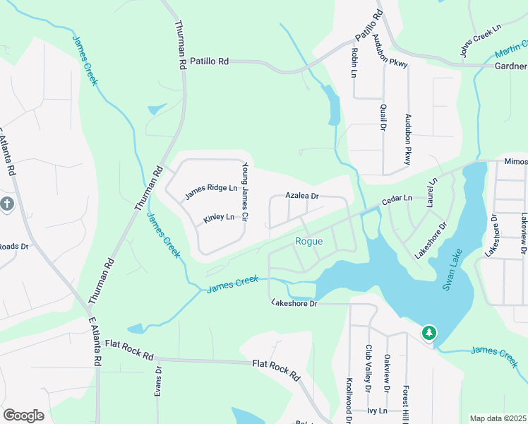 map of restaurants, bars, coffee shops, grocery stores, and more near 453 Azalea Drive in Stockbridge
