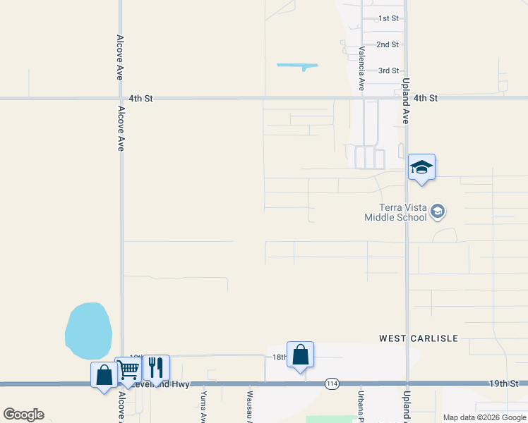 map of restaurants, bars, coffee shops, grocery stores, and more near Wausau Avenue in Lubbock