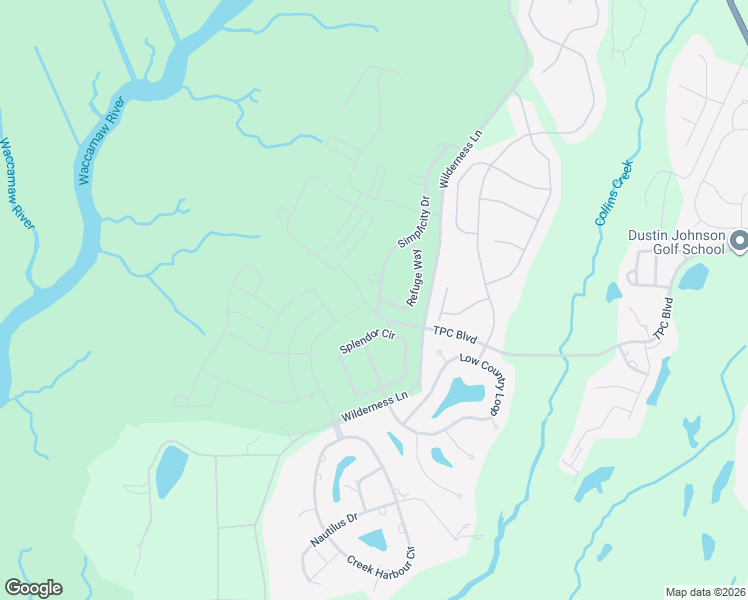 map of restaurants, bars, coffee shops, grocery stores, and more near 356 Simplicity Drive in Murrells Inlet