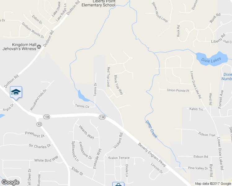 map of restaurants, bars, coffee shops, grocery stores, and more near 6160 Red Top Loop in Fairburn