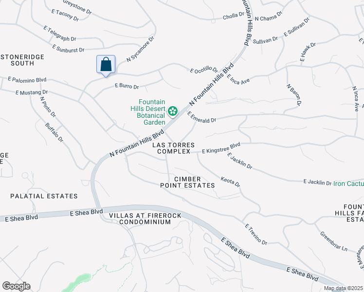 map of restaurants, bars, coffee shops, grocery stores, and more near 16100 East Kingstree Boulevard in Fountain Hills