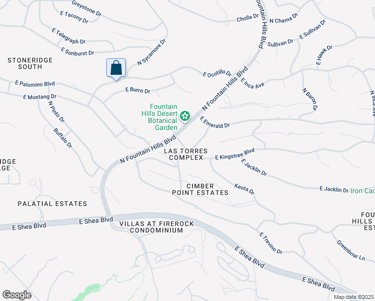 map of restaurants, bars, coffee shops, grocery stores, and more near 16098 Kingstree Boulevard in Fountain Hills