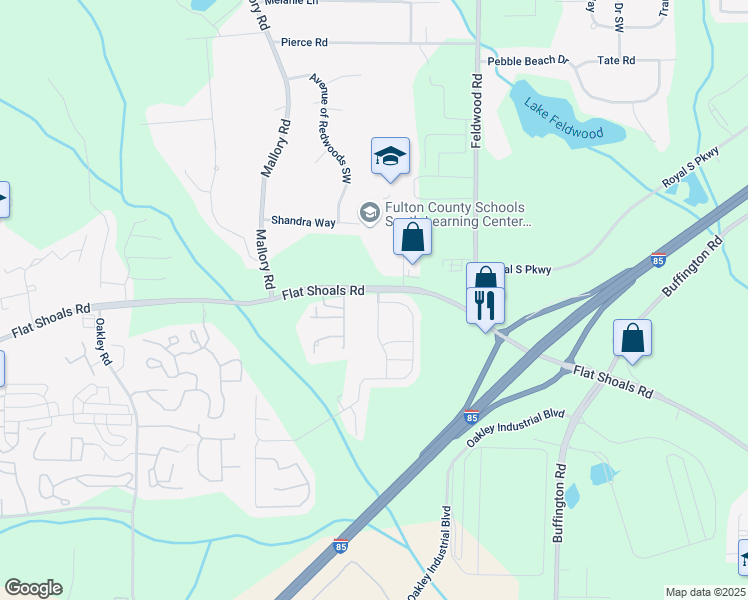 map of restaurants, bars, coffee shops, grocery stores, and more near 6208 Shenfield Lane in Union City
