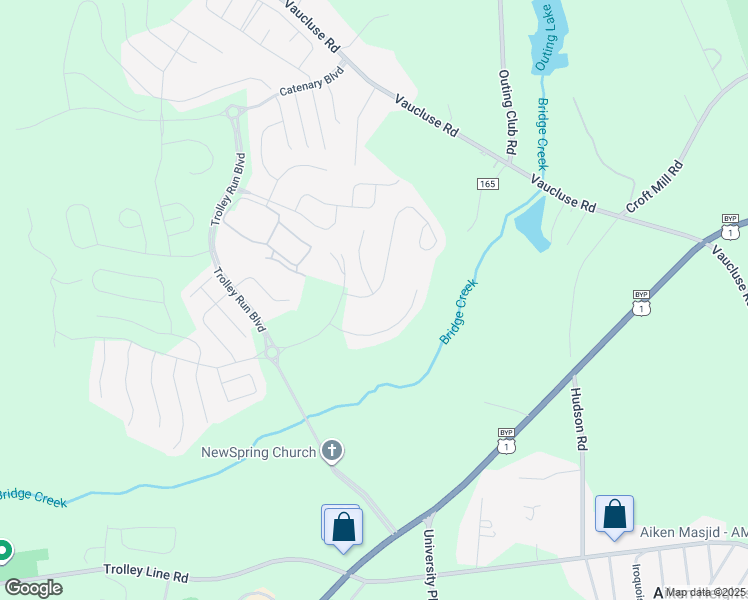 map of restaurants, bars, coffee shops, grocery stores, and more near 540 Telegraph Drive in Aiken