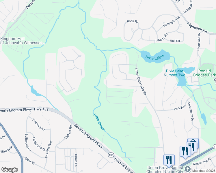 map of restaurants, bars, coffee shops, grocery stores, and more near 5567 Union Pointe Place in Union City