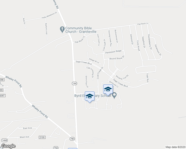 map of restaurants, bars, coffee shops, grocery stores, and more near 3073 Calli Crossing Drive in Graniteville