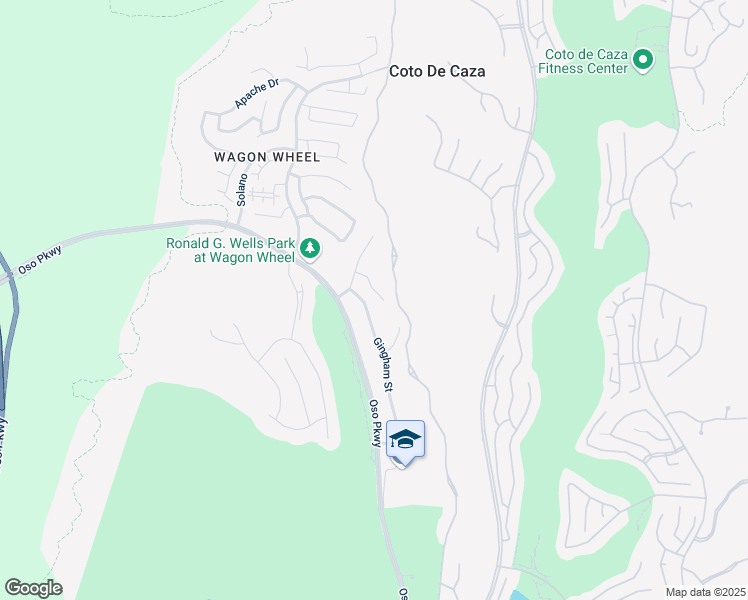 map of restaurants, bars, coffee shops, grocery stores, and more near 9 Gingham Street in Trabuco Canyon