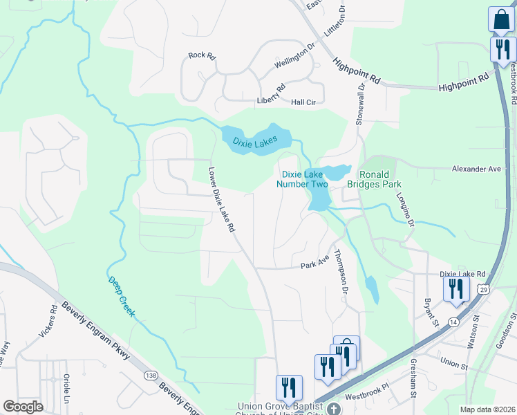 map of restaurants, bars, coffee shops, grocery stores, and more near 6190 Ward Road in Union City