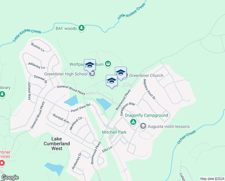 map of restaurants, bars, coffee shops, grocery stores, and more near 5116 Riverwood Parkway in Evans