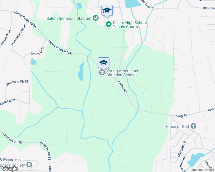 map of restaurants, bars, coffee shops, grocery stores, and more near 50 South Underwood Drive in Covington