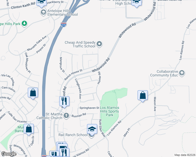 map of restaurants, bars, coffee shops, grocery stores, and more near 27954 Canyon Hills Way in Murrieta