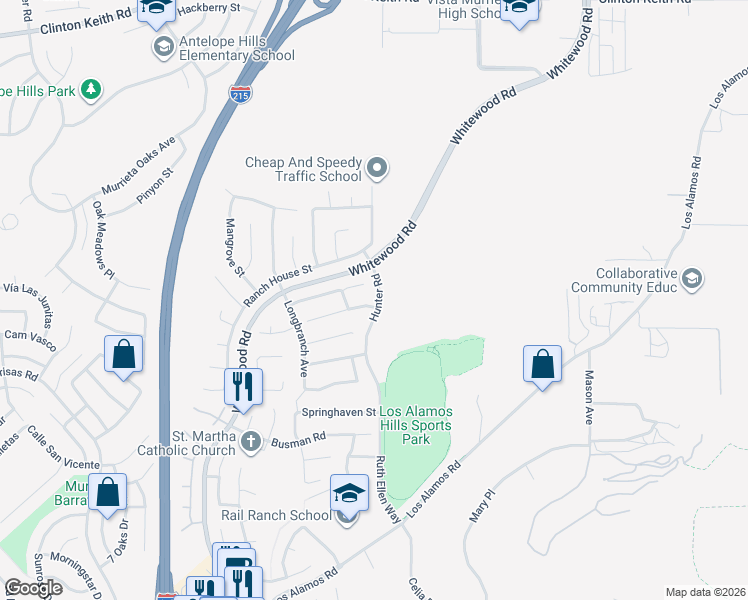 map of restaurants, bars, coffee shops, grocery stores, and more near 27954 Canyon Hills Way in Murrieta