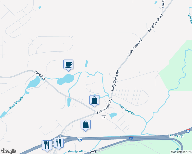 map of restaurants, bars, coffee shops, grocery stores, and more near 2970 Radio Drive in Moody