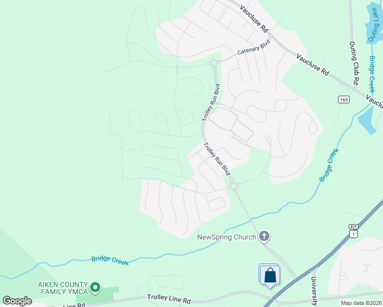 map of restaurants, bars, coffee shops, grocery stores, and more near 146 Bobwhite Drive in Aiken