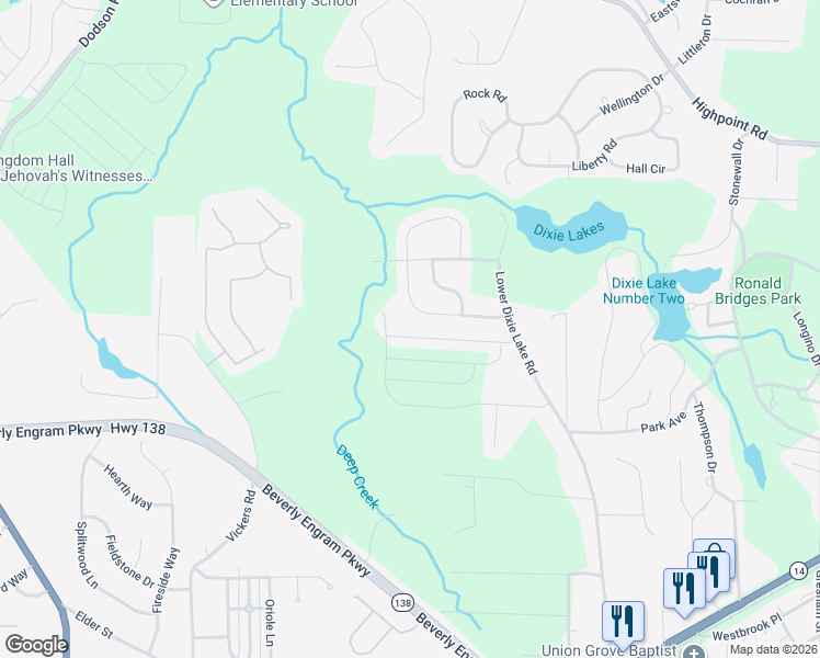 map of restaurants, bars, coffee shops, grocery stores, and more near 5567 Union Pointe Place in Union City