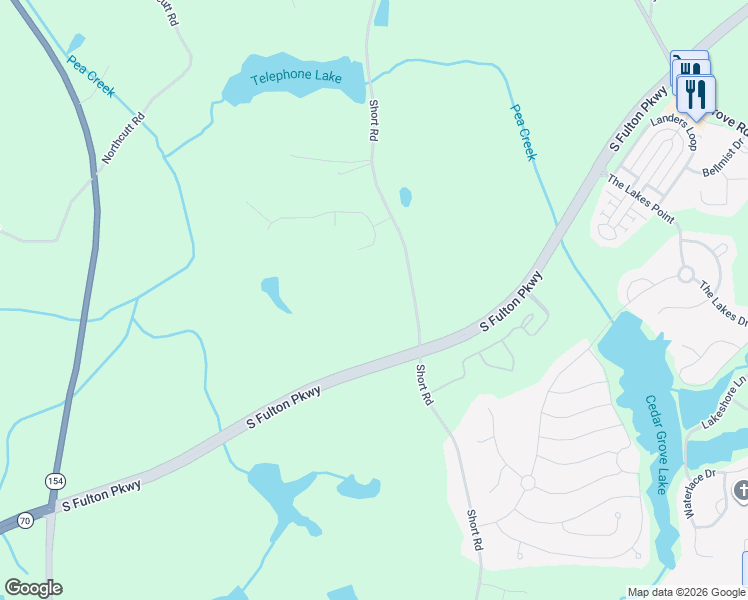 map of restaurants, bars, coffee shops, grocery stores, and more near 6275 Short Road in Fairburn