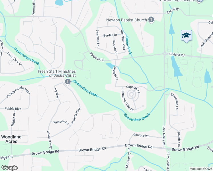 map of restaurants, bars, coffee shops, grocery stores, and more near 280 Capeton Court in Covington